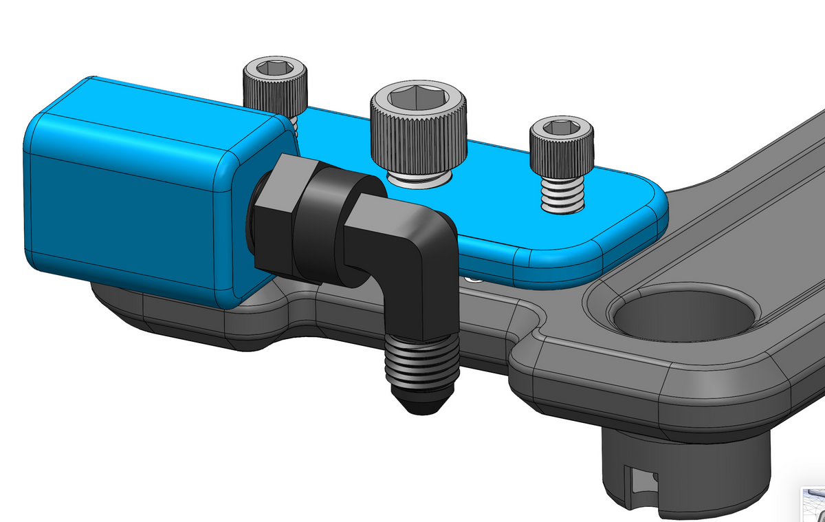 Close up, rear view of Air Expansion and the notch which was designed for the air fitting.