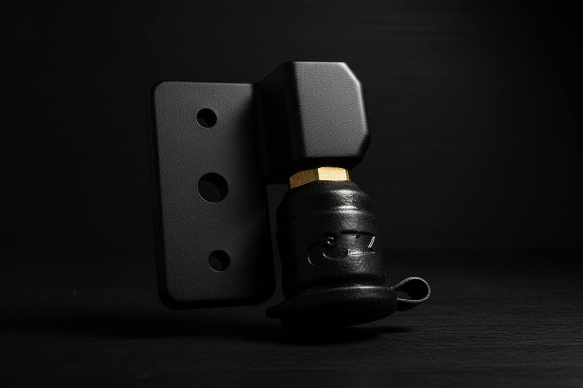 Black mount on a black background