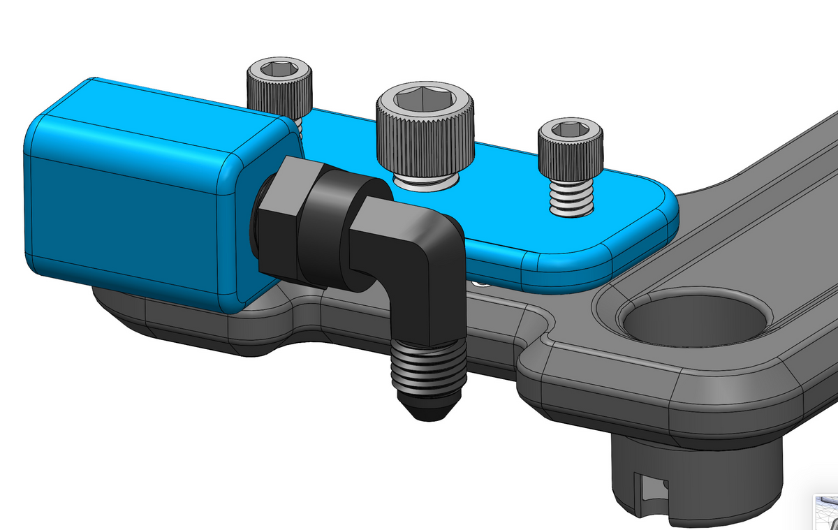 Close up, rear view of Air Expansion and the notch which was designed for the air fitting.  